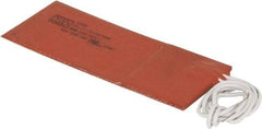 Value Collection - 5" Long x 2" Wide, Rectangular, Silicon Rubber, Standard Heat Blanket - 120 Volt, Adhesive Back, Use with Metal Containers - All Tool & Supply