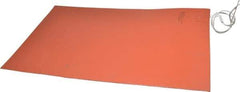 Value Collection - 18" Long x 12" Wide, Rectangular, Silicon Rubber, Standard Heat Blanket - 120 Volt, Adhesive Back, Use with Metal Containers - All Tool & Supply