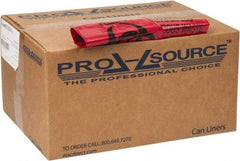 PRO-SOURCE - 35 Gal Capacity, Red, LLD, Hazardous Waste Bag - 1.2 mil Thick x 31" Wide x 43" High, Flat Pack - All Tool & Supply