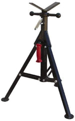 Value Collection - 1/4" to 12" Pipe Capacity, Portable Folding Vee-Head Stand - 27" to 41" High, 2,000 Lb Capacity - All Tool & Supply