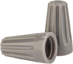 Ideal - 2, 22 to 2, 16 AWG, 300 Volt, Flame Retardant, Standard Twist on Wire Connector - Gray, 221°F - All Tool & Supply