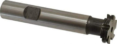 Made in USA - 1/32" Radius, 1/16" Circle Diam, 3/4" Diam x 0.165" Wide Cut, High Speed Steel Concave Radius Cutter - 3" OAL, 1/2" Shank Diam, Shank Connection, Uncoated, Form Relieved, 6 Teeth, Weldon Flat - All Tool & Supply