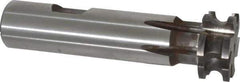 Made in USA - 1/8" Radius, 1/4" Circle Diam, 1" Cutter Diam, 0.447" Cutting Width, Shank Connection, Concave Radius Cutter - 3/4" Shank Diam, 3-1/2" OAL, High Speed Steel, Uncoated, Form Relieved, 6 Teeth, Weldon Flat - All Tool & Supply