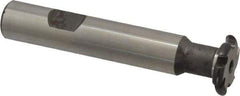 Made in USA - 1/16" Radius, 1/8" Circle Diam, 3/4" Cutter Diam, Shank Connection, Convex Radius Cutter - 1/2" Shank Diam, 3" OAL, High Speed Steel, Uncoated, Form Relieved, 6 Teeth, Weldon Flat - All Tool & Supply