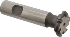 Made in USA - 1/8" Radius, 1/4" Circle Diam, 1-1/4" Cutter Diam, Shank Connection, Convex Radius Cutter - 3/4" Shank Diam, 3-1/2" OAL, High Speed Steel, Uncoated, Form Relieved, 6 Teeth, Weldon Flat - All Tool & Supply