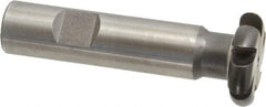 Made in USA - 5/32" Radius, 5/16" Circle Diam, 1-5/16" Cutter Diam, Shank Connection, Convex Radius Cutter - 3/4" Shank Diam, 3-1/2" OAL, High Speed Steel, Uncoated, Form Relieved, 6 Teeth, Weldon Flat - All Tool & Supply