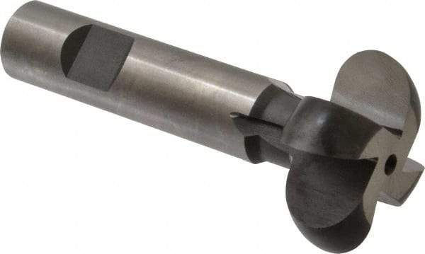 Made in USA - 3/8" Radius, 3/4" Circle Diam, 1-3/4" Cutter Diam, Shank Connection, Convex Radius Cutter - 3/4" Shank Diam, 4" OAL, High Speed Steel, Uncoated, Form Relieved, 4 Teeth, Weldon Flat - All Tool & Supply