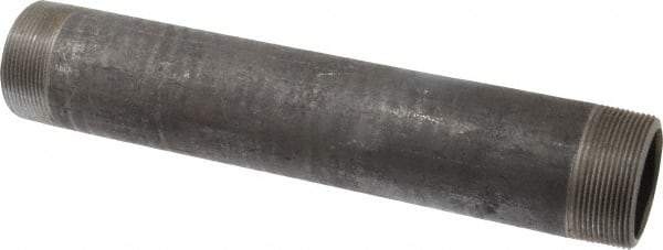 Made in USA - Schedule 80, 2" Diam x 12" Long Black Pipe Nipple - Threaded - All Tool & Supply