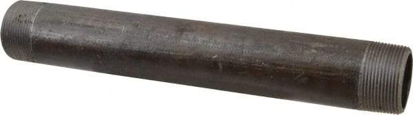 Made in USA - Schedule 80, 1-1/2" Diam x 12" Long Black Pipe Nipple - Threaded - All Tool & Supply