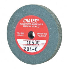 Cratex - 2" Diam x 1/4" Hole x 1/4" Thick, Surface Grinding Wheel - Silicon Carbide, Coarse Grade, 10,500 Max RPM, Rubber Bond, No Recess - All Tool & Supply