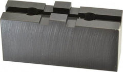 Bison - 8" Chuck Capacity, Tongue & Groove Attachment, Square Soft Lathe Chuck Jaw - 1 Jaw, Steel, 1-3/4" Btw Mount Hole Ctrs, 3-1/2" Long x 1-1/16" Wide x 1.713" High, 5/16" Groove - All Tool & Supply