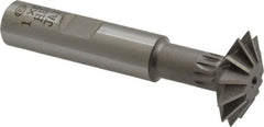 Interstate - 1° 1" Cut Diam, 5/16" Cut Width, 1/2" Shank, High Speed Steel Double-Angle Cutter - All Tool & Supply