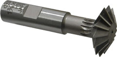 Interstate - 1-3/8° 1-3/8" Cut Diam, 7/16" Cut Width, 5/8" Shank, High Speed Steel Double-Angle Cutter - All Tool & Supply