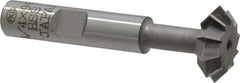 Interstate - 3/4° 3/4" Cut Diam, 1/4" Cut Width, 3/8" Shank, High Speed Steel Double-Angle Cutter - All Tool & Supply