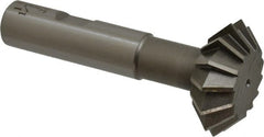 Interstate - 1-1/2° 1-1/2" Cut Diam, 9/16" Cut Width, 5/8" Shank, High Speed Steel Double-Angle Cutter - All Tool & Supply