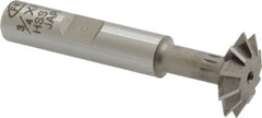 Interstate - 3/4° 3/4" Cut Diam, 3/16" Cut Width, 3/8" Shank, Cobalt Double-Angle Cutter - All Tool & Supply