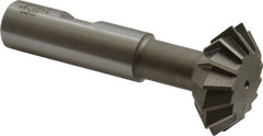 Interstate - 1-3/8° 1-3/8" Cut Diam, 1/2" Cut Width, 5/8" Shank, Cobalt Double-Angle Cutter - All Tool & Supply