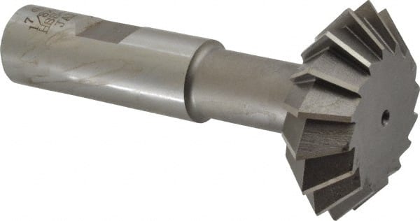 Interstate - 1-7/8° 1-7/8" Cut Diam, 5/8" Cut Width, 3/4" Shank, Cobalt Double-Angle Cutter - All Tool & Supply