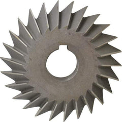 Value Collection - 4" Diam x 3/4" Width of Cut, 45° Included Angle, Arbor Connection, High Speed Steel Single Angle Cutter - Right Hand Cut, Oxide Finish - All Tool & Supply