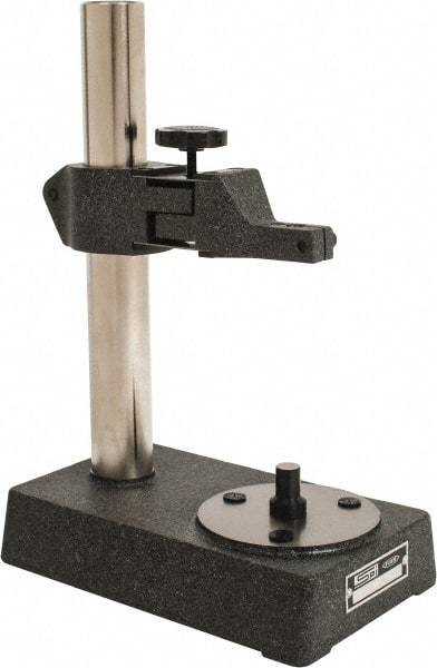 SPI - Meehanite Cast Iron, Rectangular Base, Comparator Gage Stand - 11" High, 8" Base Length x 5" Base Width x 2" Base Height, Includes Holder - All Tool & Supply