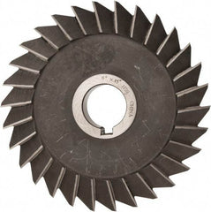 Value Collection - 6" Diam x 1" Width of Cut, 45° Included Angle, Arbor Connection, High Speed Steel Single Angle Cutter - Right Hand Cut, Oxide Finish - All Tool & Supply