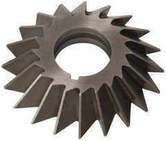 Value Collection - 6" Diam x 3/4" Width of Cut, 60° Included Angle, Arbor Connection, High Speed Steel Single Angle Cutter - Left Hand Cut, Uncoated - All Tool & Supply