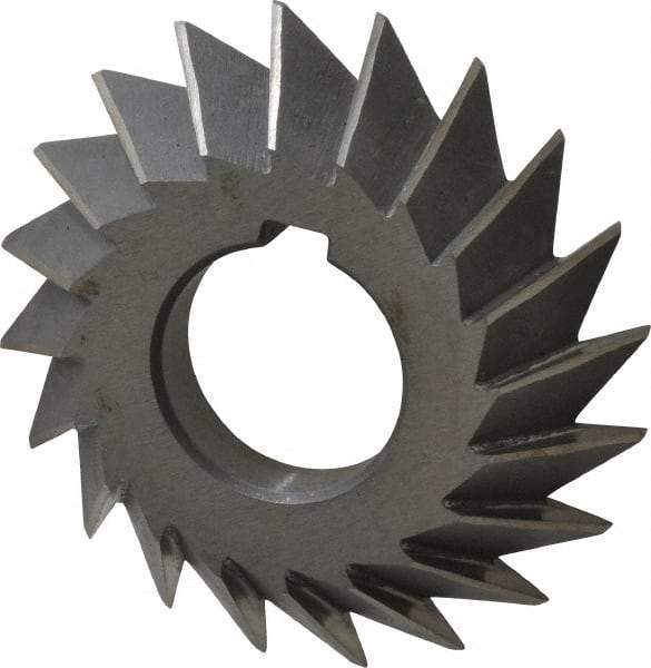 Value Collection - 2-3/4" Diam x 1/2" Width of Cut, 45° Included Angle, Arbor Connection, High Speed Steel Single Angle Cutter - Left Hand Cut, Oxide Finish - All Tool & Supply