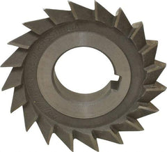 Value Collection - 2-3/4" Diam x 1/2" Width of Cut, 60° Included Angle, Arbor Connection, High Speed Steel Single Angle Cutter - Right Hand Cut, Oxide Finish - All Tool & Supply