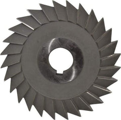 Value Collection - 6" Diam x 3/4" Width of Cut, 60° Included Angle, Arbor Connection, High Speed Steel Single Angle Cutter - Right Hand Cut, Oxide Finish - All Tool & Supply