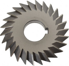 Value Collection - 4° 4" Cut Diam, 1/2" Cut Width, 1-1/4" Arbor, High Speed Steel Double-Angle Cutter - All Tool & Supply