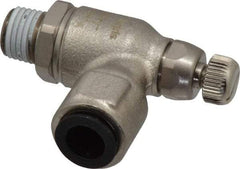 Legris - 3/8" Tube OD x 1/4" NPT Metal Flow Control Regulator - 0 to 145 psi & Treated Brass Material - All Tool & Supply