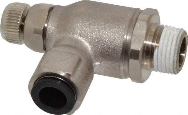 Legris - 3/8" Tube OD x 3/8" NPT Metal Flow Control Regulator - 0 to 145 psi & Treated Brass Material - All Tool & Supply