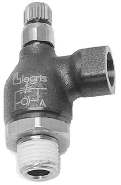 Legris - 3/8" NPT Mini Swivel Flow Control Regulator - 0 to 145 psi, Treated Brass Material & Viton O-Ring - All Tool & Supply