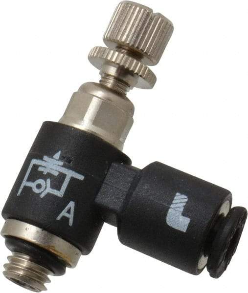 Legris - 1/8" OD x 10-32 UNF Miniature Flow Control Regulator - 0 to 145 psi & Nylon Material - All Tool & Supply