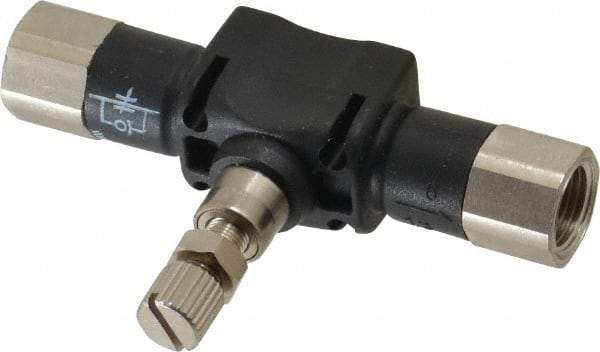 Legris - 1/8" NPT Threaded In-Line Flow Control Valve - 0 to 145 psi & Nylon Material - All Tool & Supply