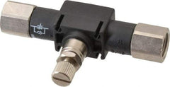 Legris - 1/4" NPT Threaded In-Line Flow Control Valve - 0 to 145 psi & Nylon Material - All Tool & Supply