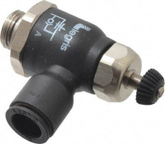 Legris - 10mm Tube OD x 1/4 Male BSPP Compact Meter Out Flow Control Valve - 14.5 to 145 psi, Nylon - All Tool & Supply