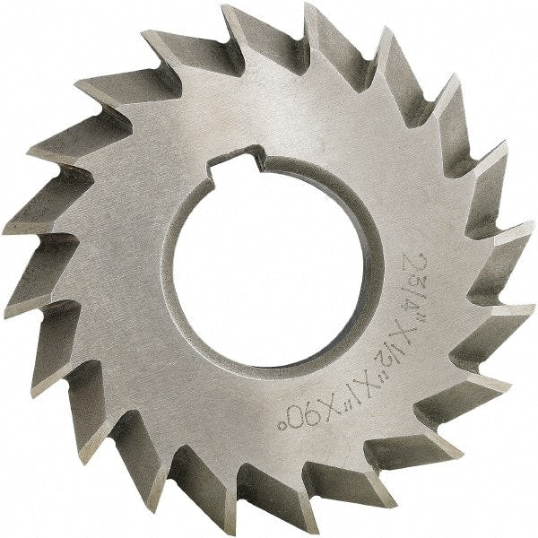 Made in USA - 6° 6" Cut Diam, 1-1/2" Cut Width, 1-1/4" Arbor, High Speed Steel Double-Angle Cutter - All Tool & Supply