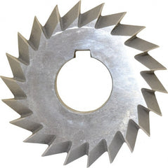 Value Collection - 3° 3" Cut Diam, 5/8" Cut Width, 1" Arbor, High Speed Steel Double-Angle Cutter - All Tool & Supply