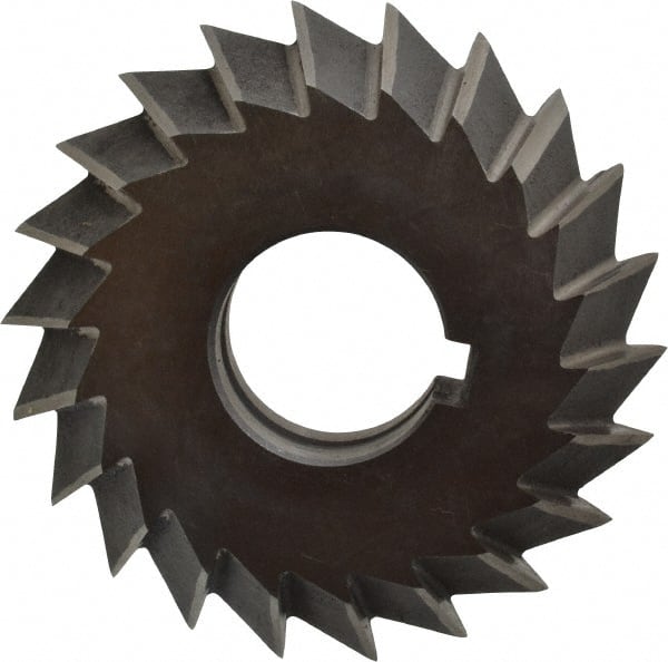 Value Collection - 3° 3" Cut Diam, 3/4" Cut Width, 1" Arbor, High Speed Steel Double-Angle Cutter - All Tool & Supply