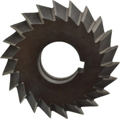 Value Collection - 3° 3" Cut Diam, 3/4" Cut Width, 1" Arbor, High Speed Steel Double-Angle Cutter - All Tool & Supply