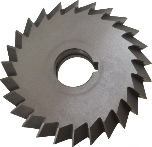 Value Collection - 4° 4" Cut Diam, 3/4" Cut Width, 1" Arbor, High Speed Steel Double-Angle Cutter - All Tool & Supply