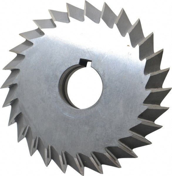 Value Collection - 5° 5" Cut Diam, 1" Cut Width, 1-1/4" Arbor, High Speed Steel Double-Angle Cutter - All Tool & Supply