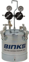 Binks - Paint Sprayer Pressure Tank - 2.8 Gallon ASME with 2 Regulators, Compatible with Air Operated Spray Guns - All Tool & Supply