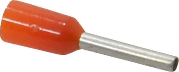 ACI - 22 AWG, Partially Insulated, Crimp Electrical Wire Ferrule - 8mm Long x 1.3mm Diameter Pin, 14mm Overall Length - All Tool & Supply