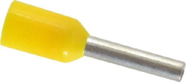 ACI - 18 AWG, Partially Insulated, Crimp Electrical Wire Ferrule - 8mm Long x 1.7mm Diameter Pin, 14.4mm Overall Length - All Tool & Supply