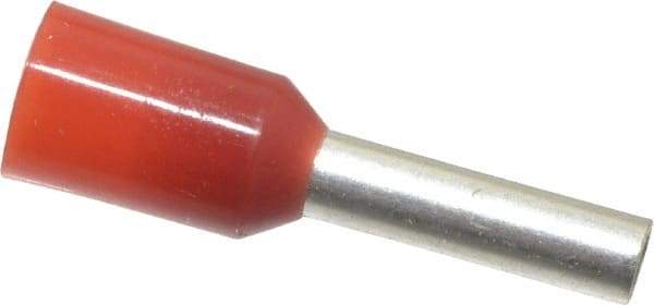 ACI - 16 AWG, Partially Insulated, Crimp Electrical Wire Ferrule - 8mm Long x 2mm Diameter Pin, 14.4mm Overall Length - All Tool & Supply