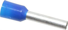 ACI - 14 AWG, Partially Insulated, Crimp Electrical Wire Ferrule - 12mm Long x 2.6mm Diameter Pin, 19mm Overall Length - All Tool & Supply