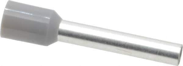 ACI - 12 AWG, Partially Insulated, Crimp Electrical Wire Ferrule - 18mm Long x 3.2mm Diameter Pin, 25-1/2mm Overall Length - All Tool & Supply