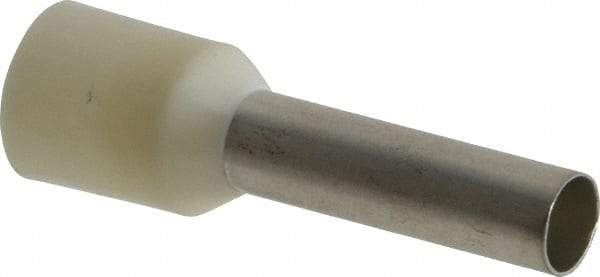 ACI - 8 AWG, Partially Insulated, Crimp Electrical Wire Ferrule - 18mm Long x 4.9mm Diameter Pin, 27-1/2mm Overall Length - All Tool & Supply